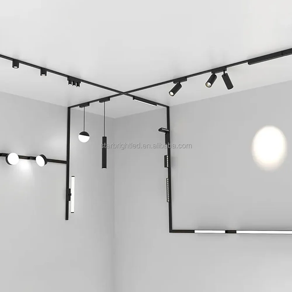 Hot Sale Tuya Track Lighting Magnetic Dimmable ultra Thin Track Lighting Magnetic Track Led Light