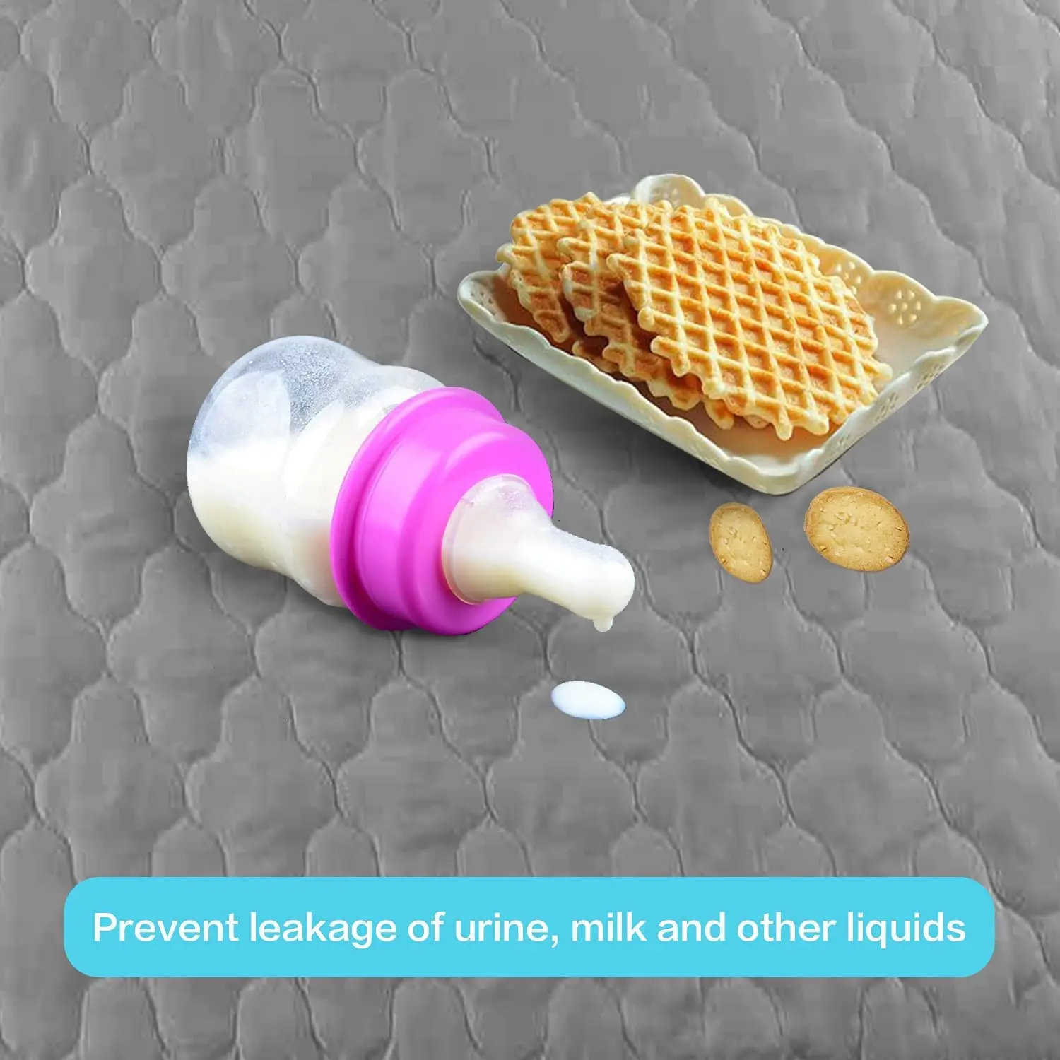 Waterproof Crib Mattress Protector Breathable Soft for Standard Crib Toddler Mattress Quilted Fitted Baby Mattress Cover