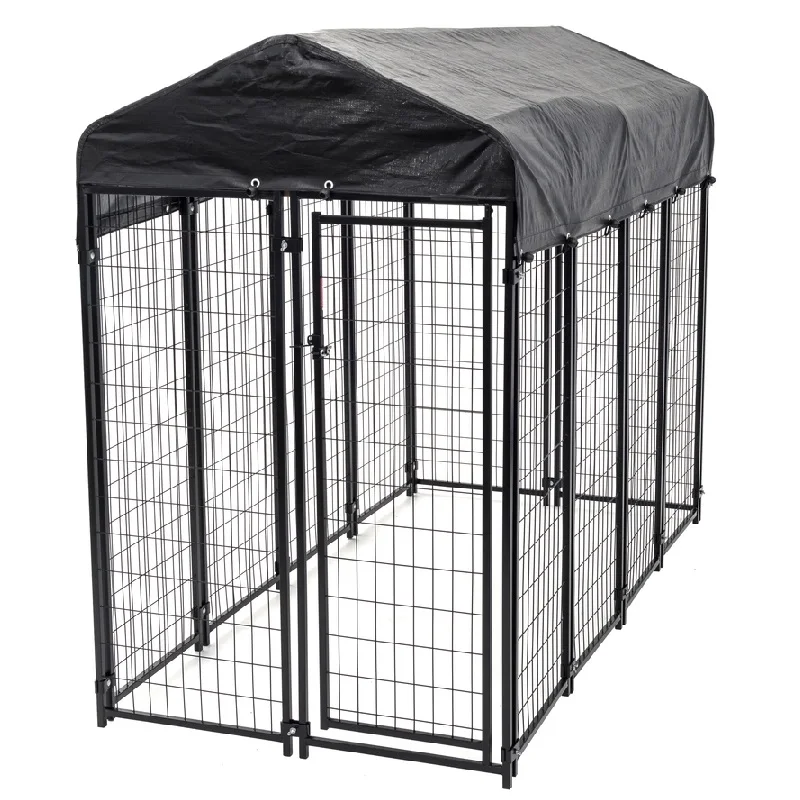 Factory wholesale price Outdoor Dog Kennel with Roof 1.5x3x1.8m animal cages dog walking pen pet run enclosure cage