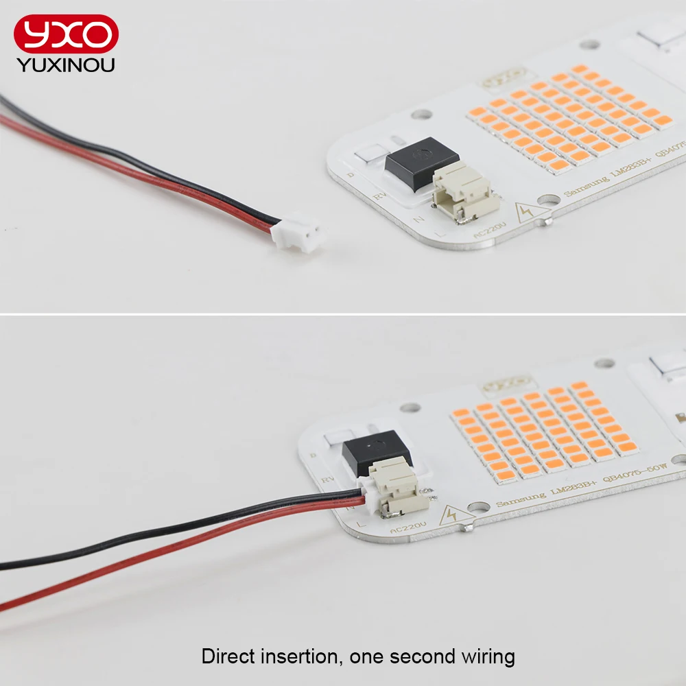 DIY гидропоники DOB с регулируемой яркостью LED Grow Light 660nm вход 220 В переменного тока 50 Вт lm283b для комнатных растений выращивания и цветок COB чип