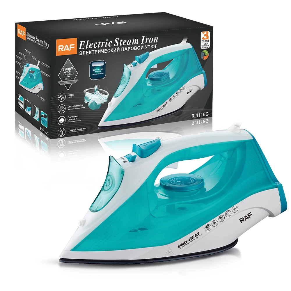 RAF Hot Sale 2200w New Electric Steam Iron Portable Handheld Steamer Ironing for Clothes Ceramic Steam Iron