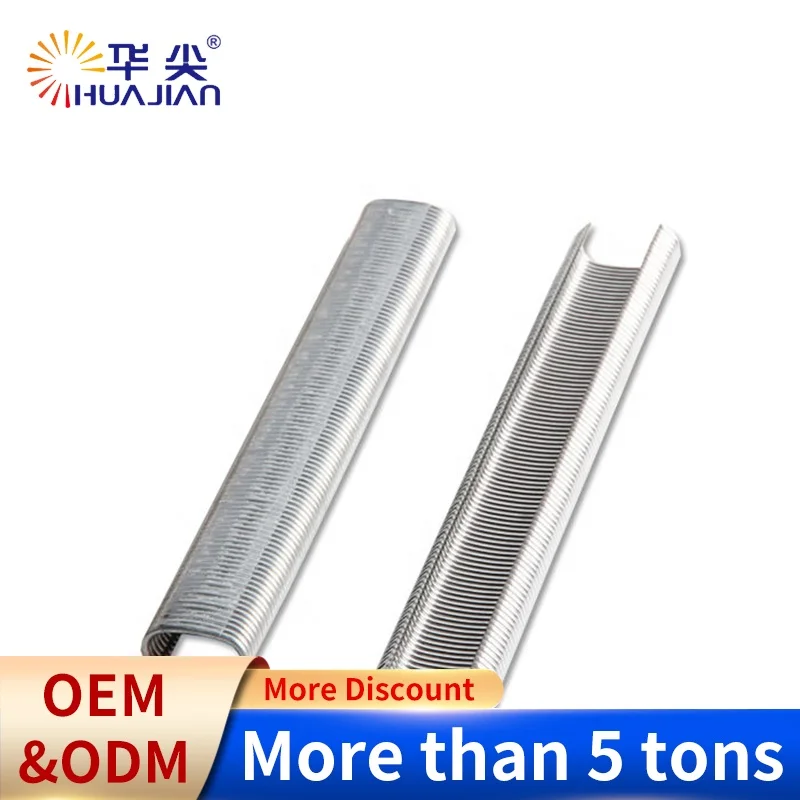 16Ga 16 Gauge 16.9mm Crown C50 Pneumatic Galvanized C Hog Ring Series pneumatic staple	 3/4 C Ring Staple