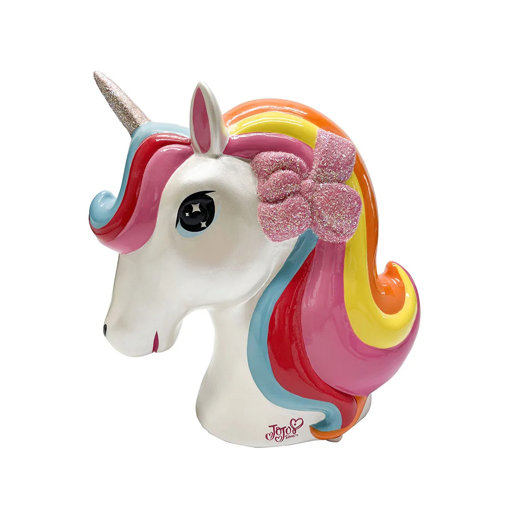 Factory large Big glitter plain color My Little Pony Disney Ceramic Coin Money Box piggy bank for kid children