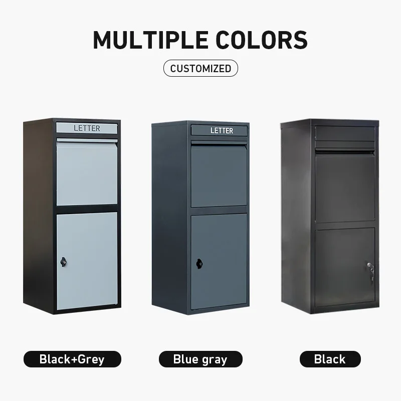 Japanese Galvanized Sheet Apartment Small Locker Mailbox Parcel Drop Box for Secure Parcel Mail Delivery Metal Drop Mailbox