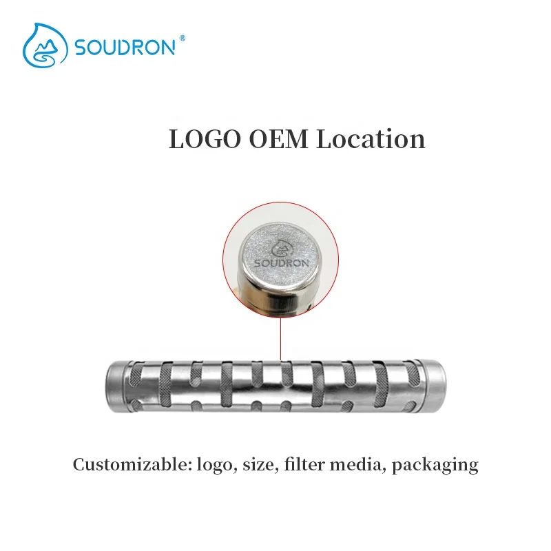 OEM long strip hole stainless steel filter alkaline hydrogen water ionizer water stick with filter net