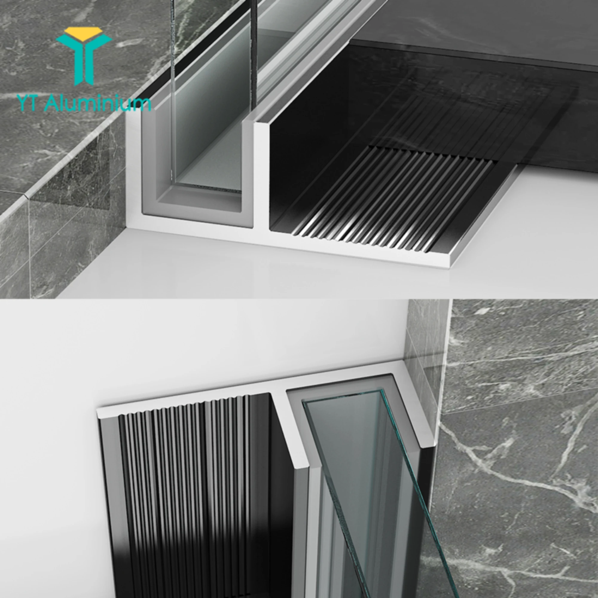 Алюминиевый экструзионный F-профиль 6063 T5, Серебряная отделка, для окон из алюминиевой Колумбии