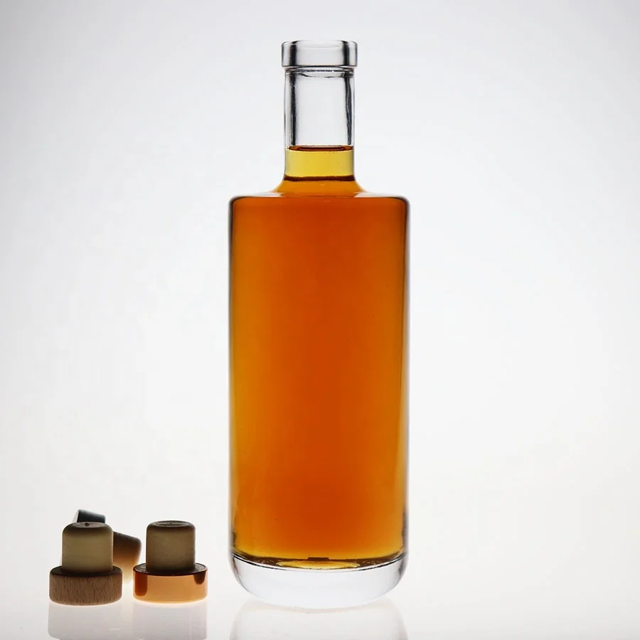 700 мл плоская стеклянная бутылка для ликера 375 50cl 75cl индивидуальная Бутылка виски рома бренди текилы пробковый винт по хорошей цене