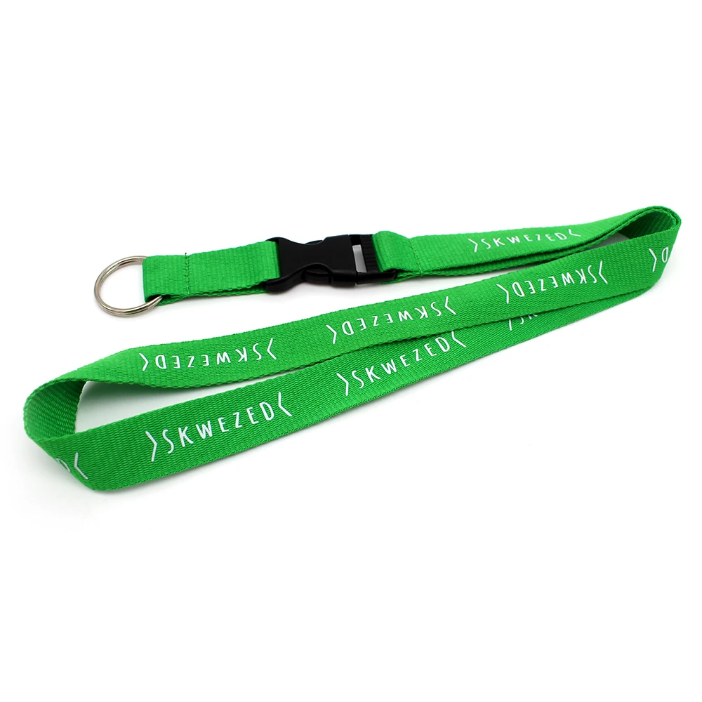 Neck Lanyard With Plastic Card Holder Polyester Standard Custom Black Metal Snap Hook Breakaway Lanyards Strap