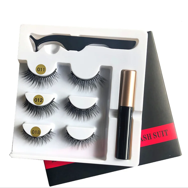 Wholesale magnetic eyeliner and eyelash with 3D Private Label eyelashes Magnetic custom magnetic eyelashes