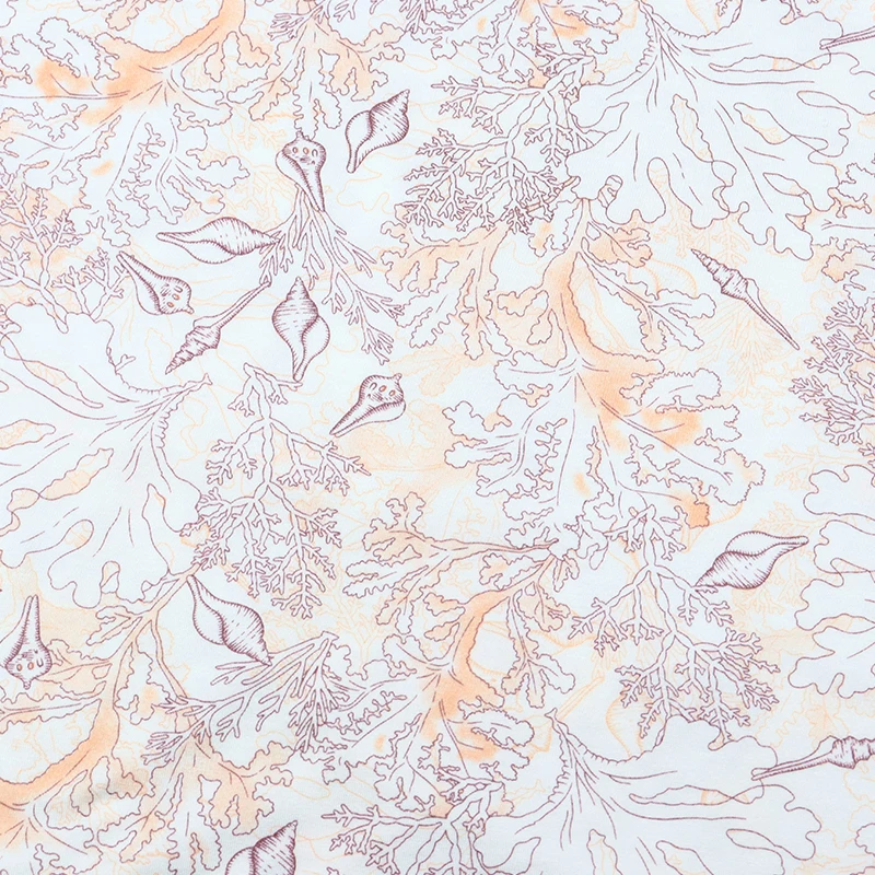 Modal 95% Spandex 5%  Welf Knitting Superfine Fiber Modal Fabric 170gsm Conch Print For Underwear/ Pajamas