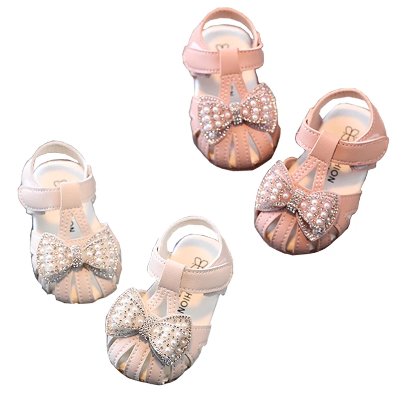 
 Summer Funny Baby Bowknot Sandals For 0-3 years Girls Toddler Princess Shoes  