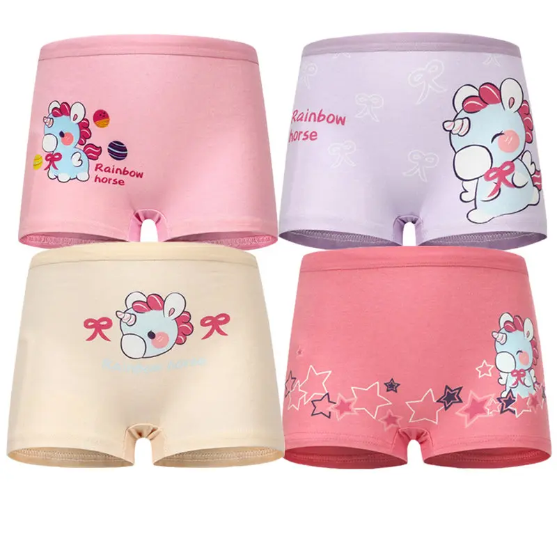 
New Custom Cotton Kids Panties Girl Boxer Shorts Children Girls Underwear 