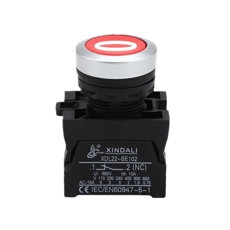 XDL22-CA4322 Electrical Buddy 10A Momentary Stop Red Sign NO NC Push Button Switch