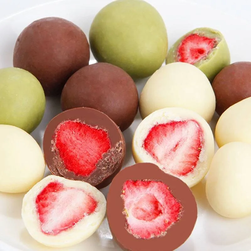 Wholesale 3 pack freeze dried strawberry strawberry chocolate freeze dried candy