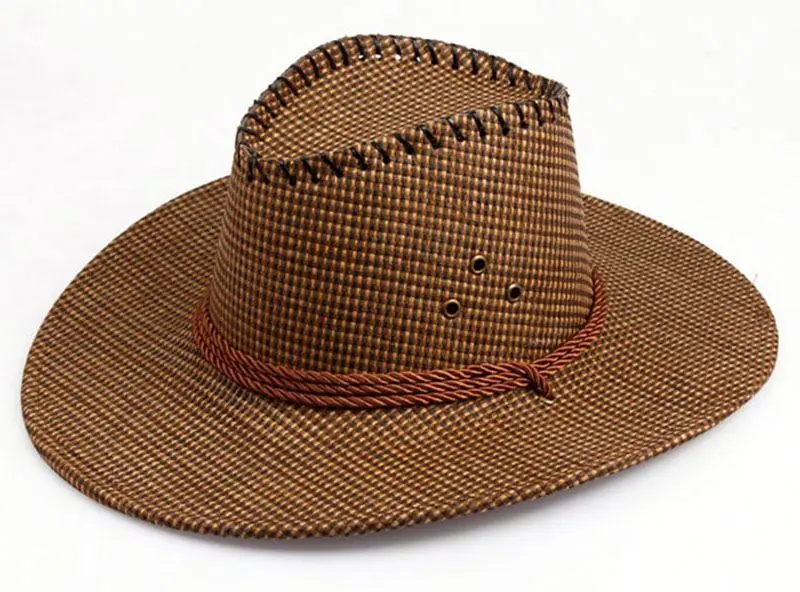 Новый дизайн, Мужская жесткая ковбойская соломенная шляпа