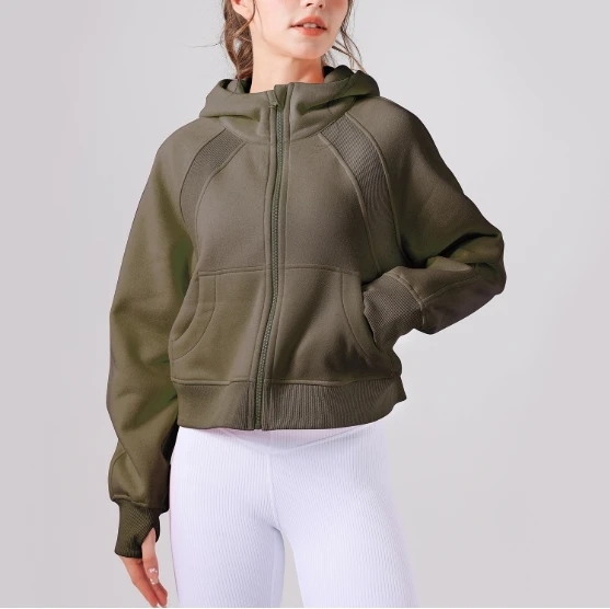 New Zipper Women Stocked Joggers Sweatpants And Hoodie Set Women Fleece Two Piece Hoodies And Jogger Sets