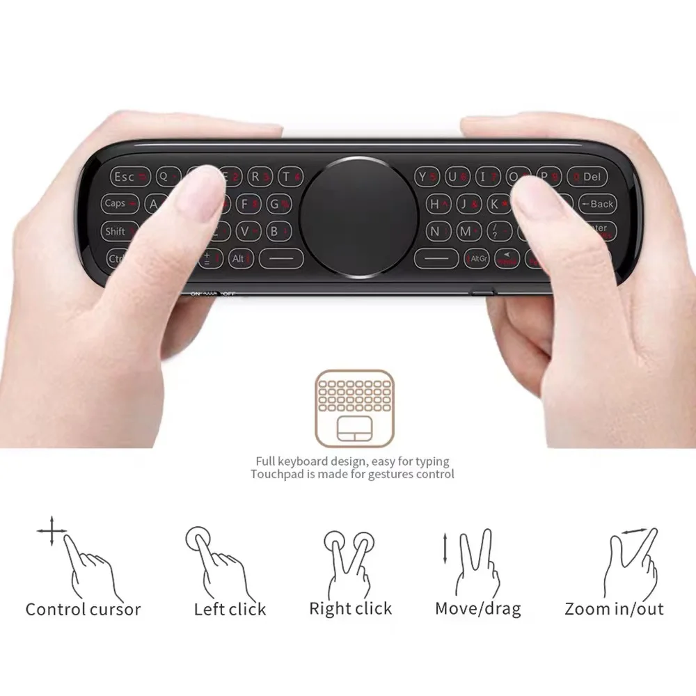 Wechip  Air Mouse Touch pad Remote Control 2.4g W2 Pro Wireless Keyboard Remote Control