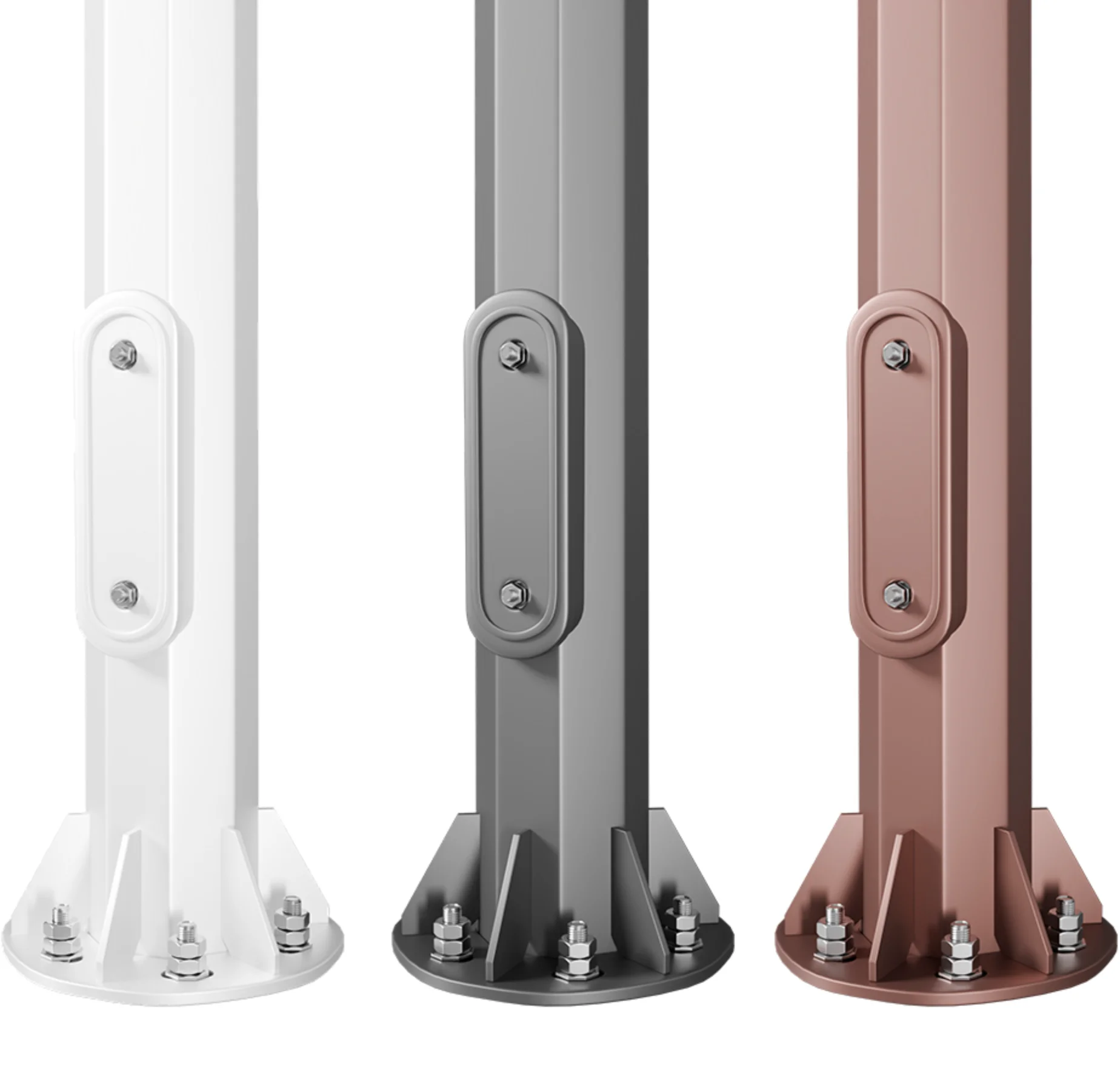 3M Q235 Galvanized Steel Street Lighting Pole Custom Heights for Garden Outdoor Road LED Lamp Available Square Octagonal Designs