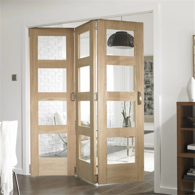 Prima Amorphous Glass Heavy Wind Bedroom Door Folding Door