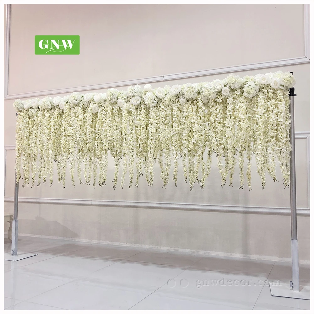 GNW Hanging Wisteria artificial Flower Backdrop Decor Wedding Backdrop Draping white flowers decoration
