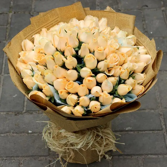 Changyi Hot Sale Vintage English Newspaper Kraft Flower Bouquet Wrapping Paper Luxury Craft Background Paper for Gift Wrapping