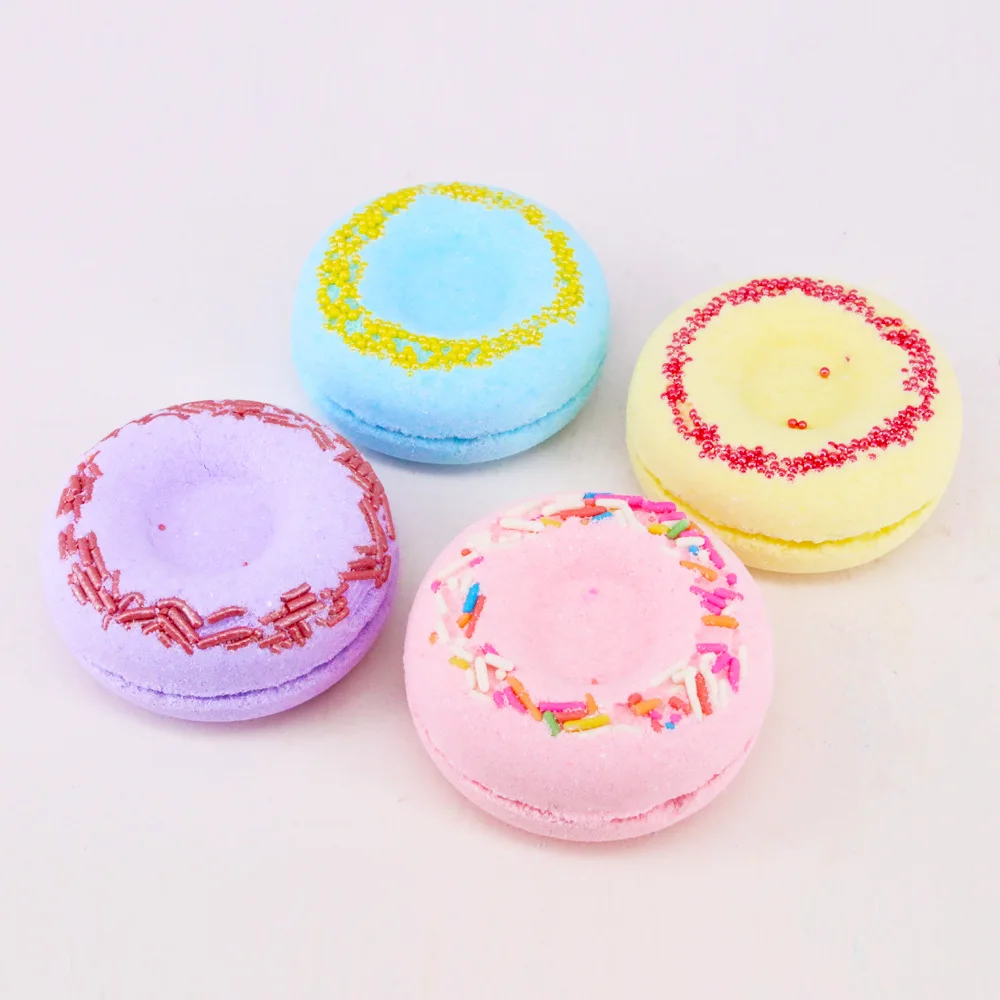 60g*4 Doughnut bath salt ball gift box essential oil