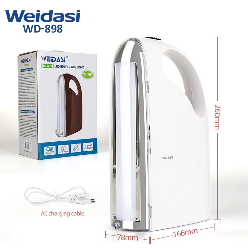 Weidasi Wholesale Custom Portable LED Rechargeable Work Light Emergency Light Lantern Cmping Lamp with power bank