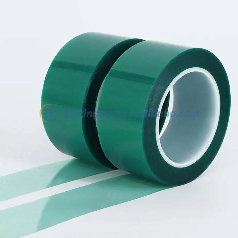 Factory Price 0.08mm Sublimation Soldering Power Coating Heat Resistant High Temp Green Polyester Masking Heat Tape