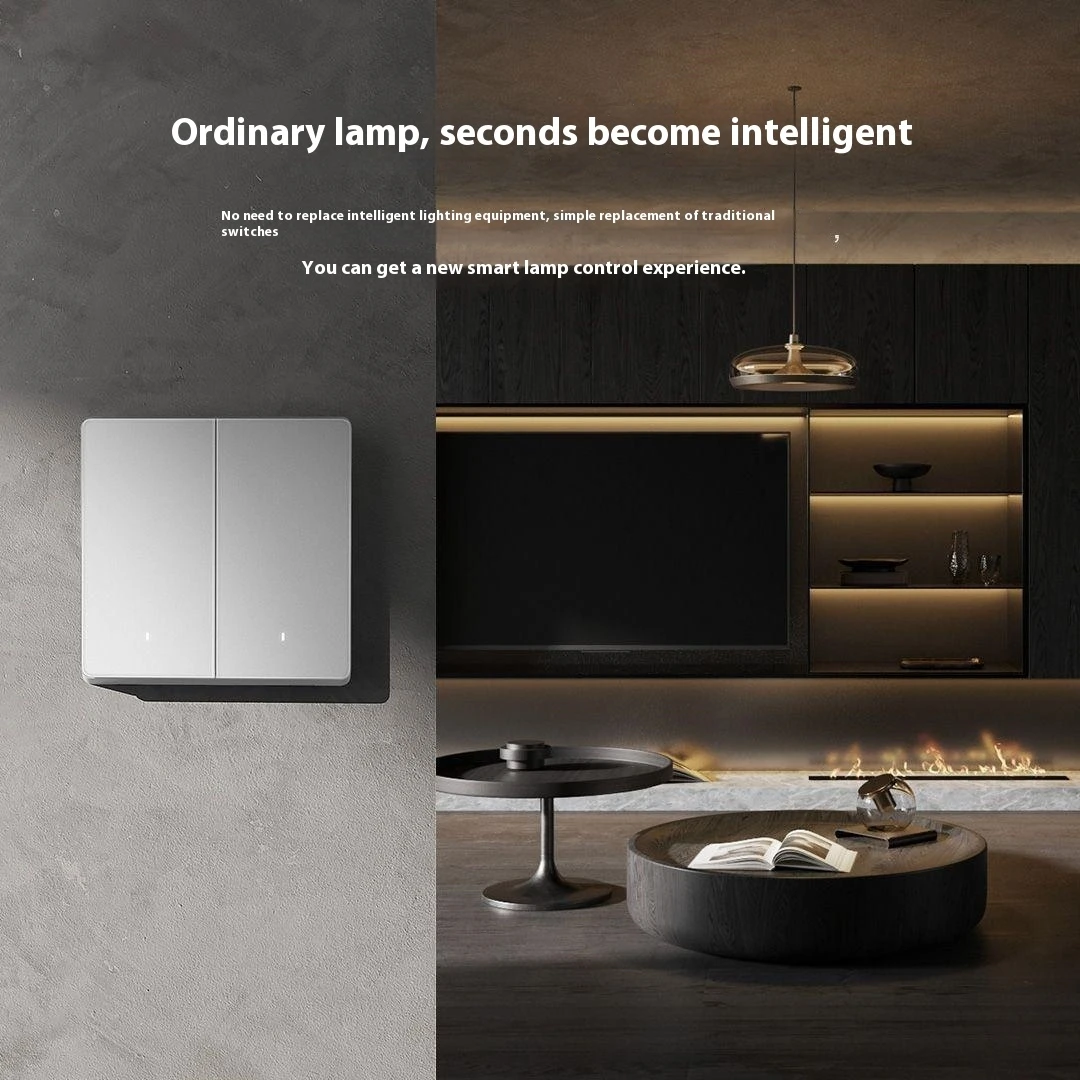 Оригинальный интеллектуальный выключатель Xiaomi Mijiijia Pro один открытый черный XMQBKG04LM