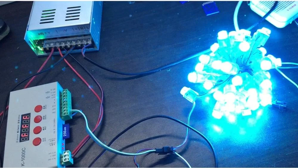 Addressable UCS2904 RGBW pixel led string lights 12mm DC5V full color Waterproof IP68