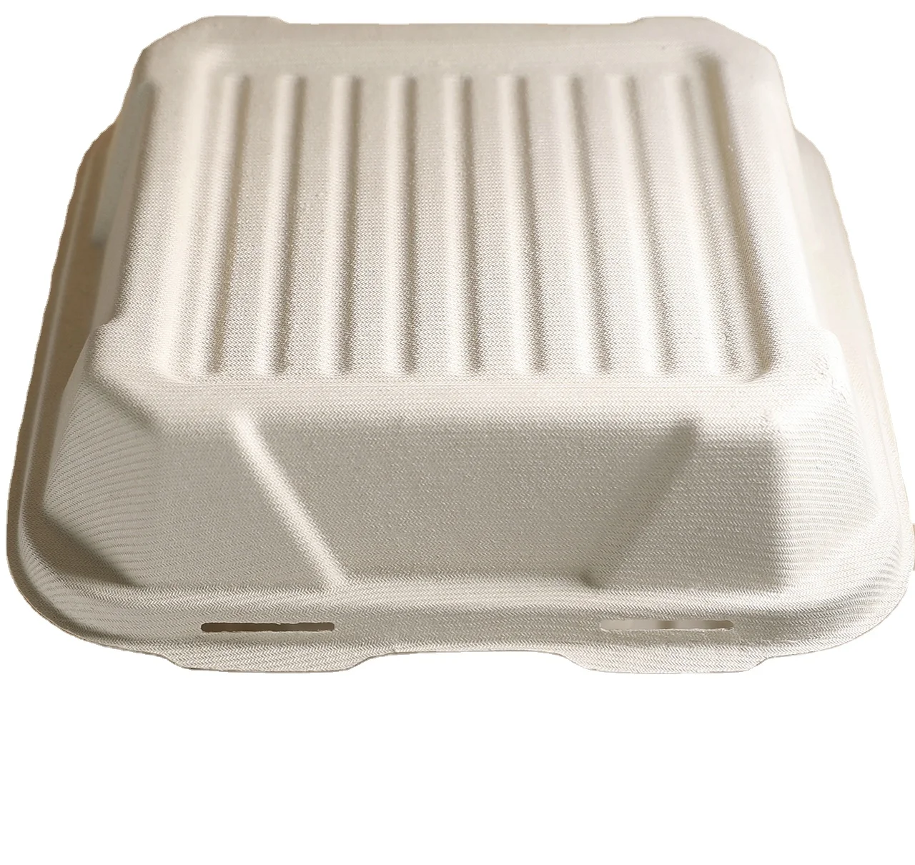 Biodegradable  Disposable Clamshell Takeaway Bento Box