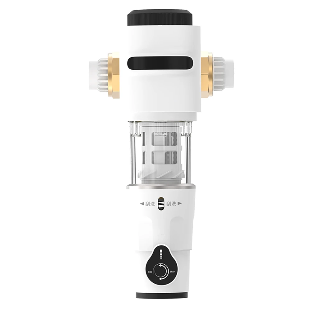 Whole house smart water prime filter purifier backwash permanent stainless steel mesh silt sediment filtered water bottle