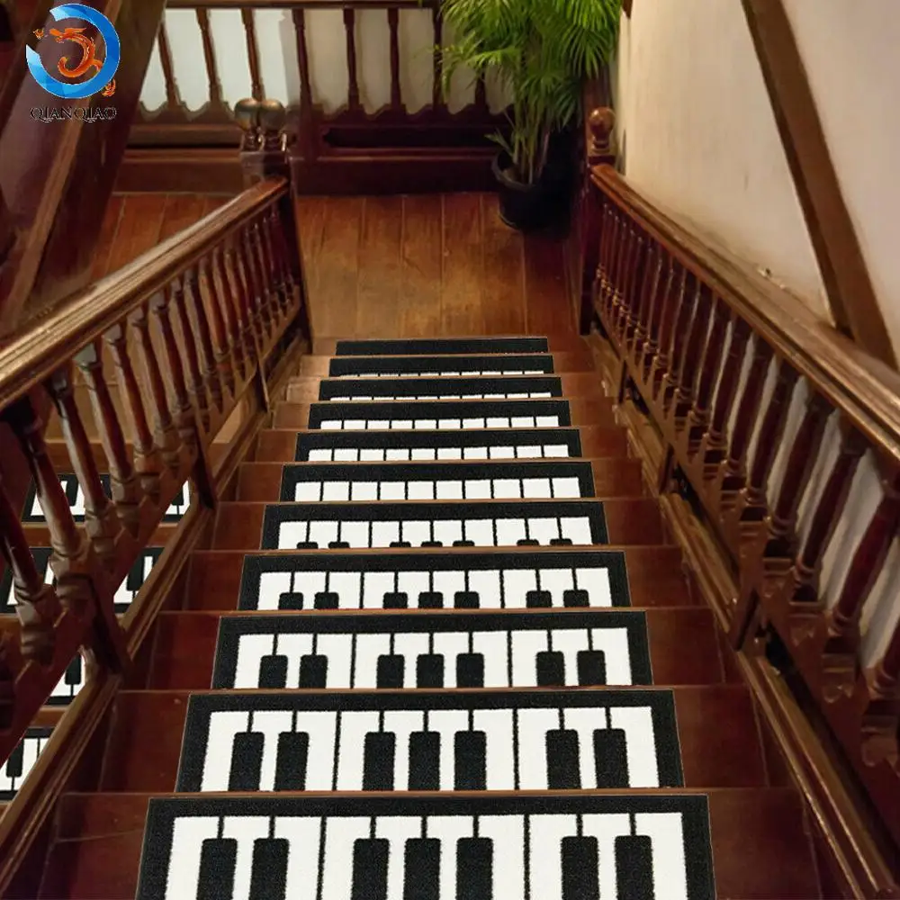 Self Adhesive Indoor Stair carpet flooring stair tread mat for home and hotel