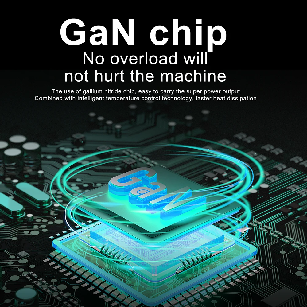 PD 160W USB C GaN 3-Port Fast Charging Station PD QC Foldable Wall Charger Portable Laptop Adapter for MacBook