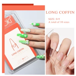 10 Sizes Full Cover Oval Shaped Round Nail Tips For Diy Nail Art