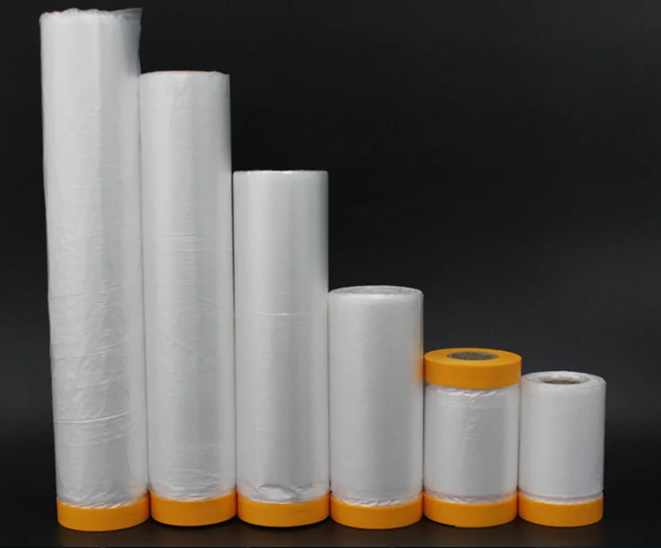 Adhesive Masking Pre-taped Film for Home Carpet Wall Overspray Painting Protective Film