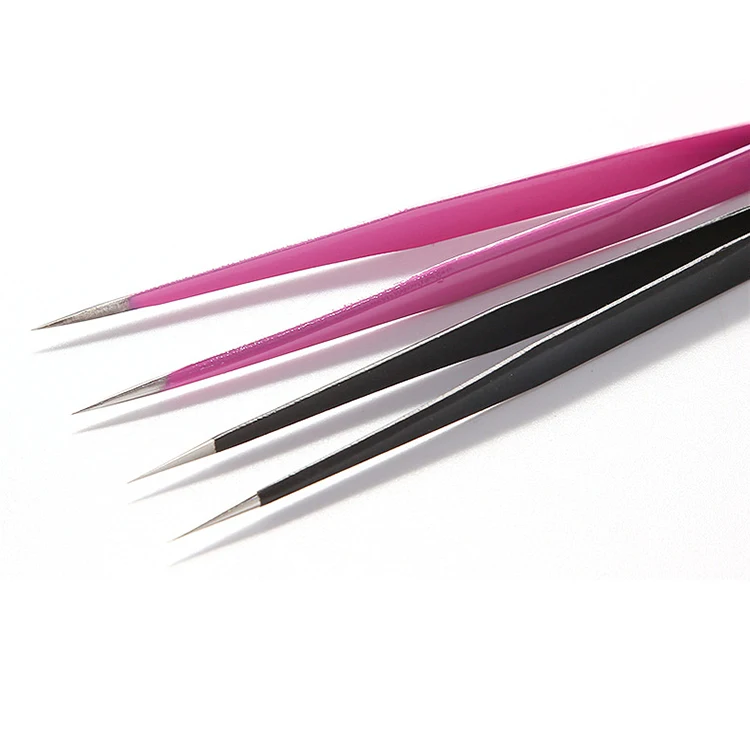 High quality Eyelash Tweezers Private Label Eyebrow Tweezers Nail Non-magnetic Clipper Trimming Pincet Pincers Wimper