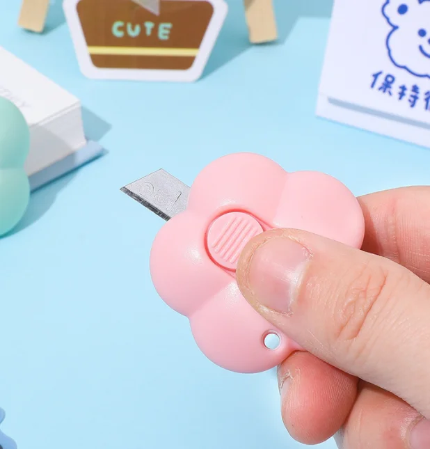 Creative flower utility knife portable express open box mini knife