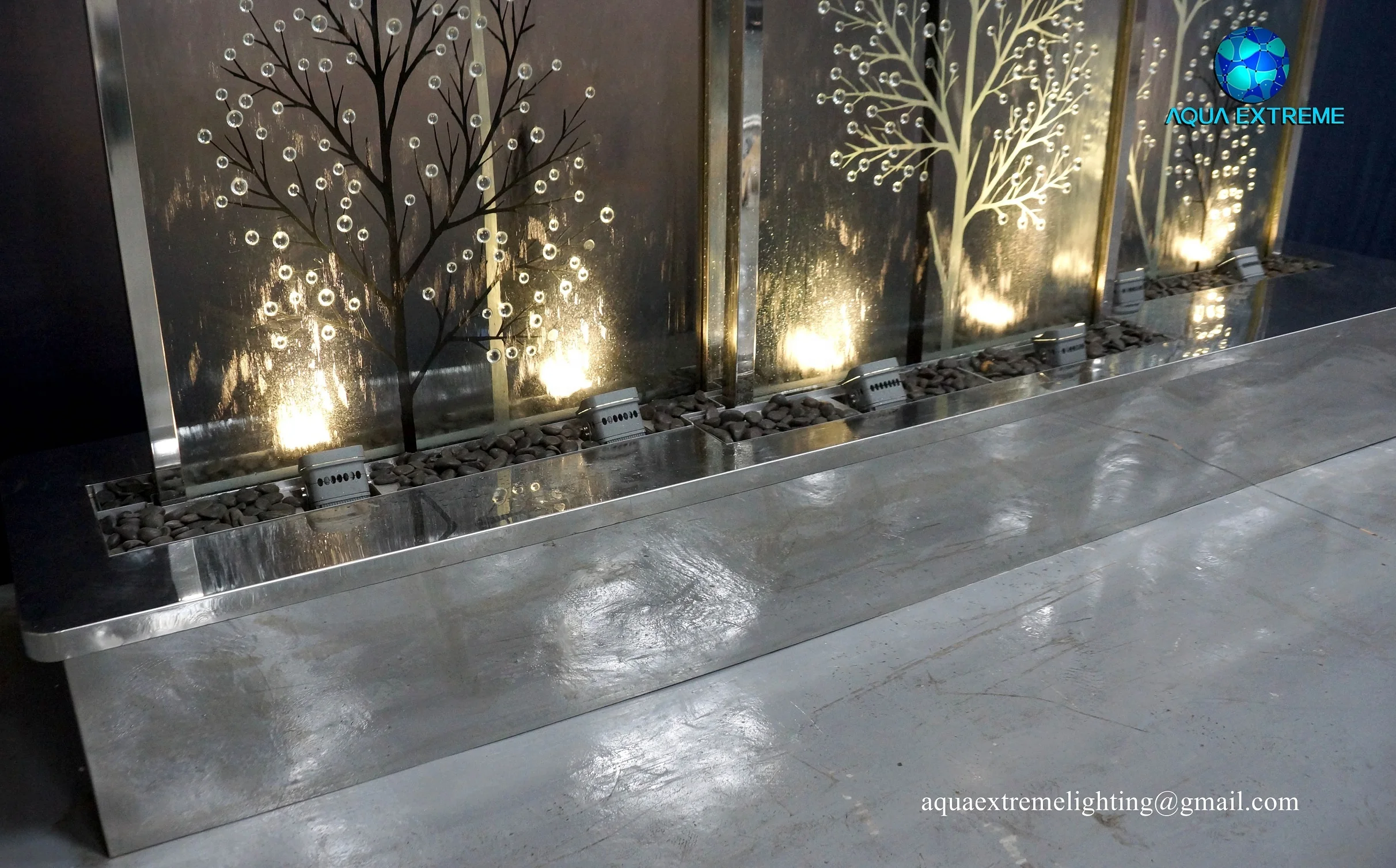 Hot Sale Luxury Intelligent Glow Waterfall Water Fountain Wall Art Water Feature Landscape For Indoor and Outdoor