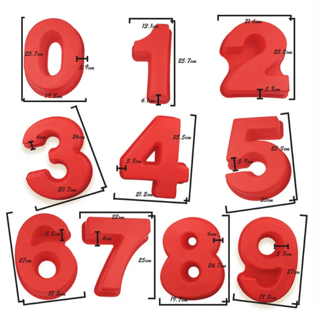 Wholesale Silicone baking mold 3D Figure cake pan baking set for pastry chocolate cake decorating mold Birthday