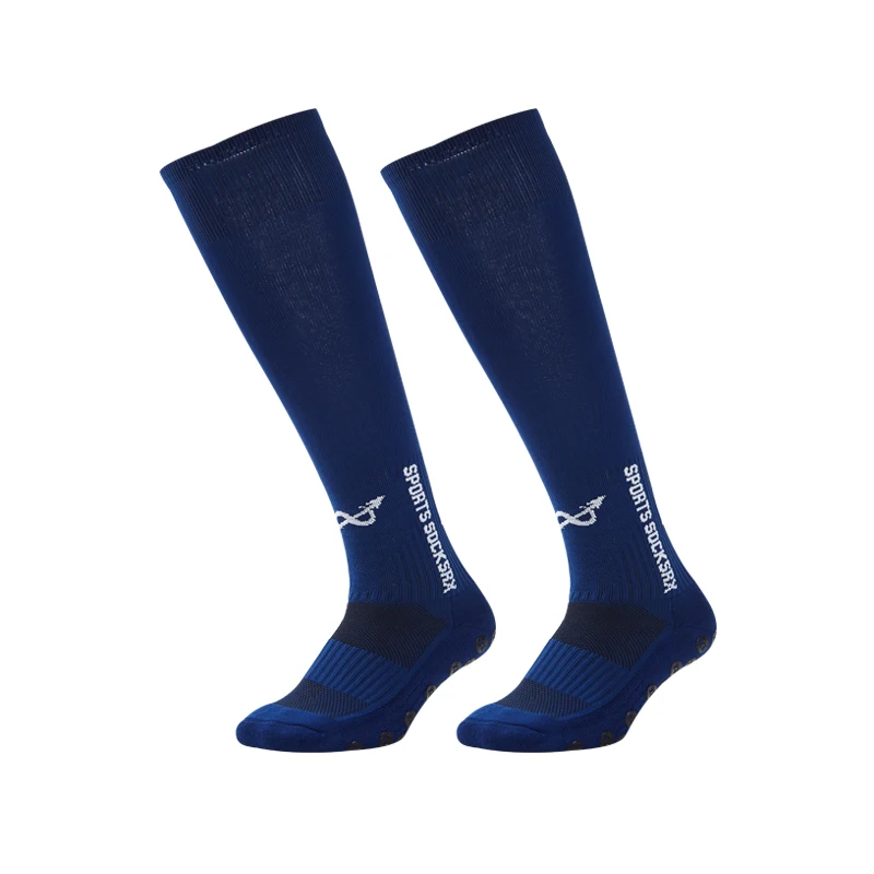 In stock cheap sports long socks Nylon Men Athletic anti-slip socks sublimated soccer socks
