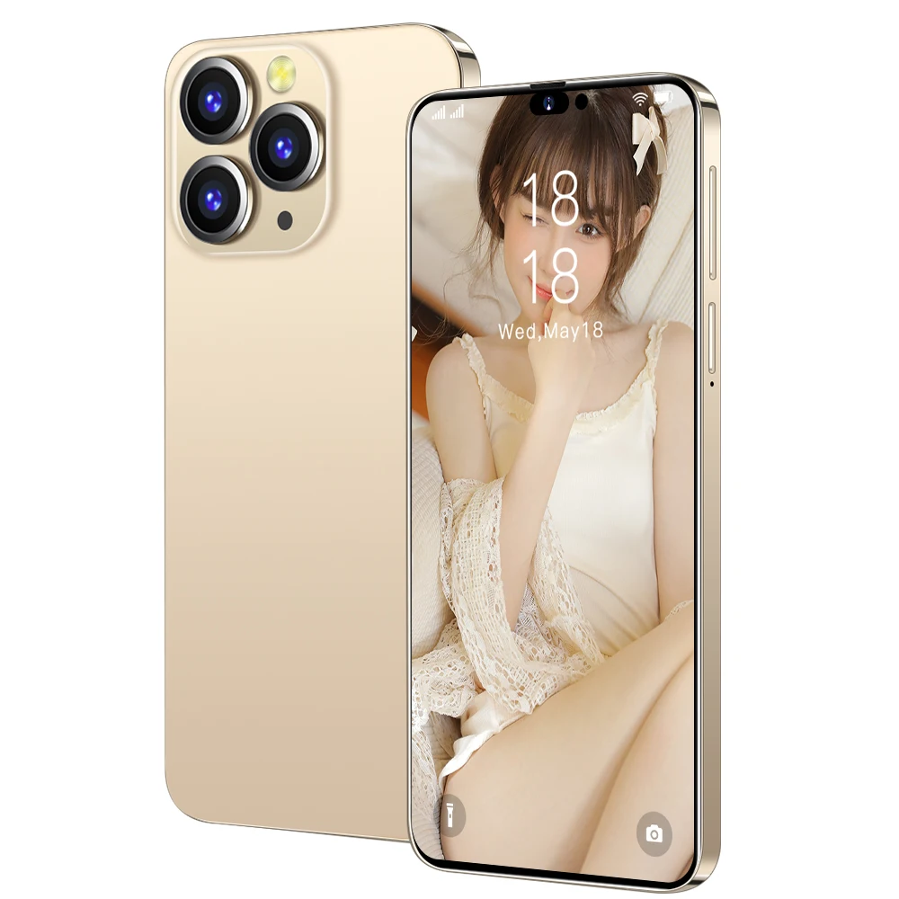 i14 Pro Max 8GB RAM 256GB ROM 48MP+108MP Mobile Phone 6.7Inch Deca Core Smart Phone Game Cellphone 5G LTE WPS Office GPS WIFI