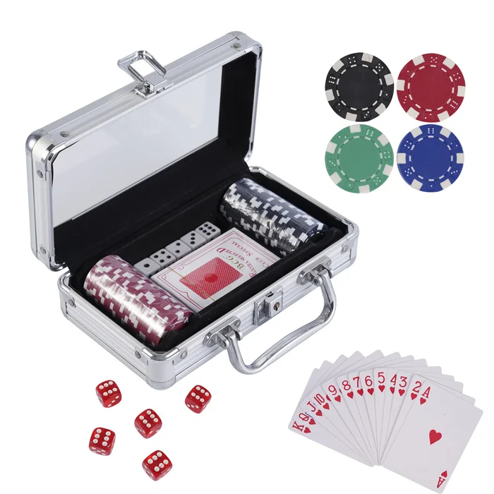 Wholesale poker set 11 Grams texas poker chips set with Acrylic Case