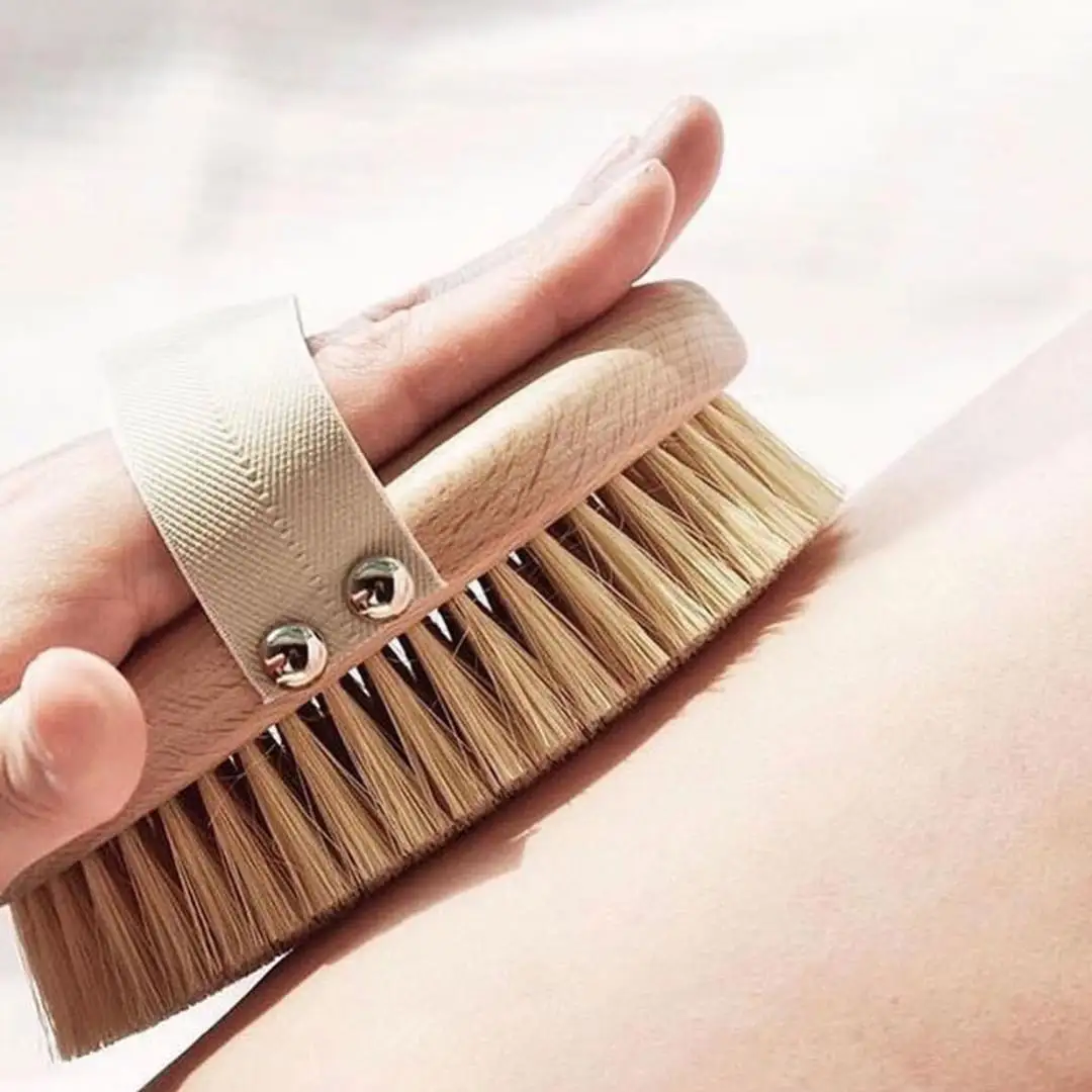 Распродажа, щетка для ванны AbeisHot из сизалевого волокна с искусственной щетиной кабана, щетка для отшелушивания спины, массажная деревянная щетка для сухой кожи и тела