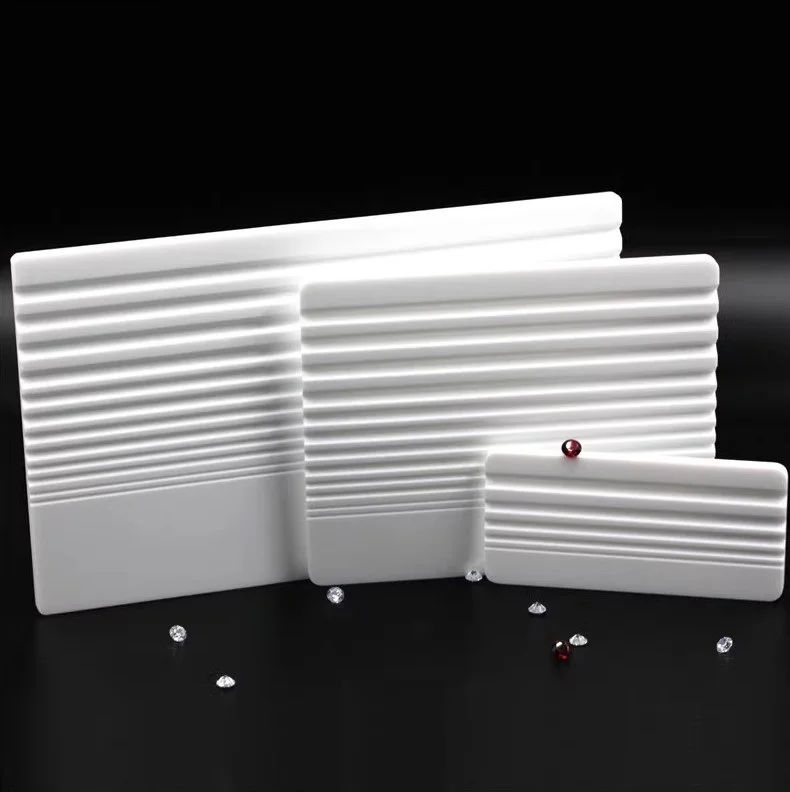 Diamond bare stone gem grading V groove color treasure display plate see pallets bare drill points size comparison plate stone p