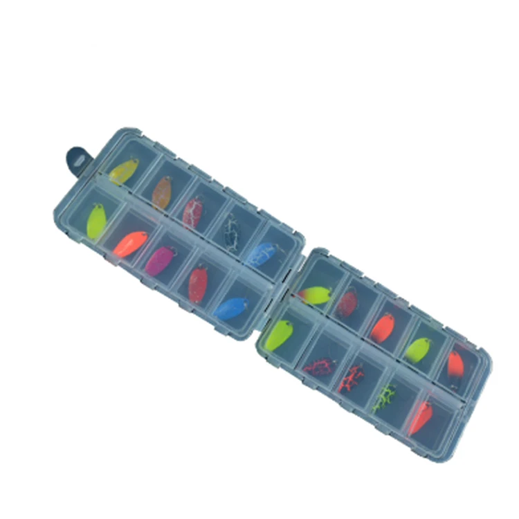 In stock  Factory prices 20pcs/Colourful Spinner Fishing lure Metal Bait Lure Fishing Kit tackle