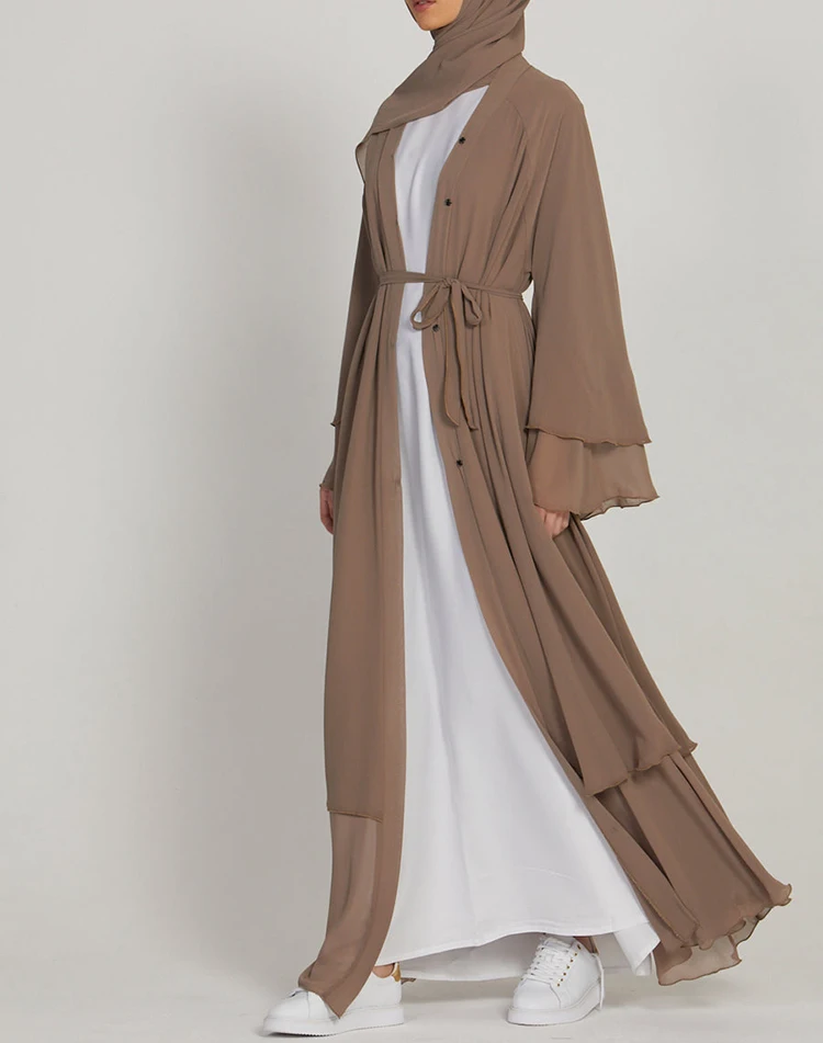 High Quality  Abaya Embossed Women Sequin Dress S Kimono Cardigan