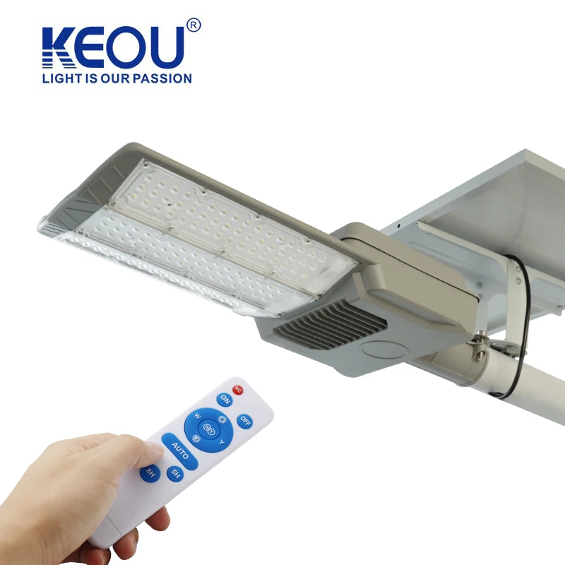 KEOU energy-saving street lamp 100W 200W IP65 waterproof solar street light for road