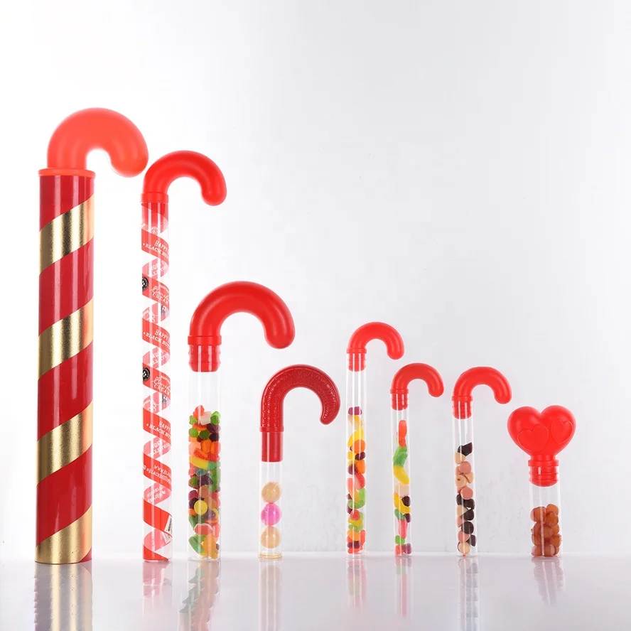 Fillable Empty Clear Plastic Candy Cane Tube
