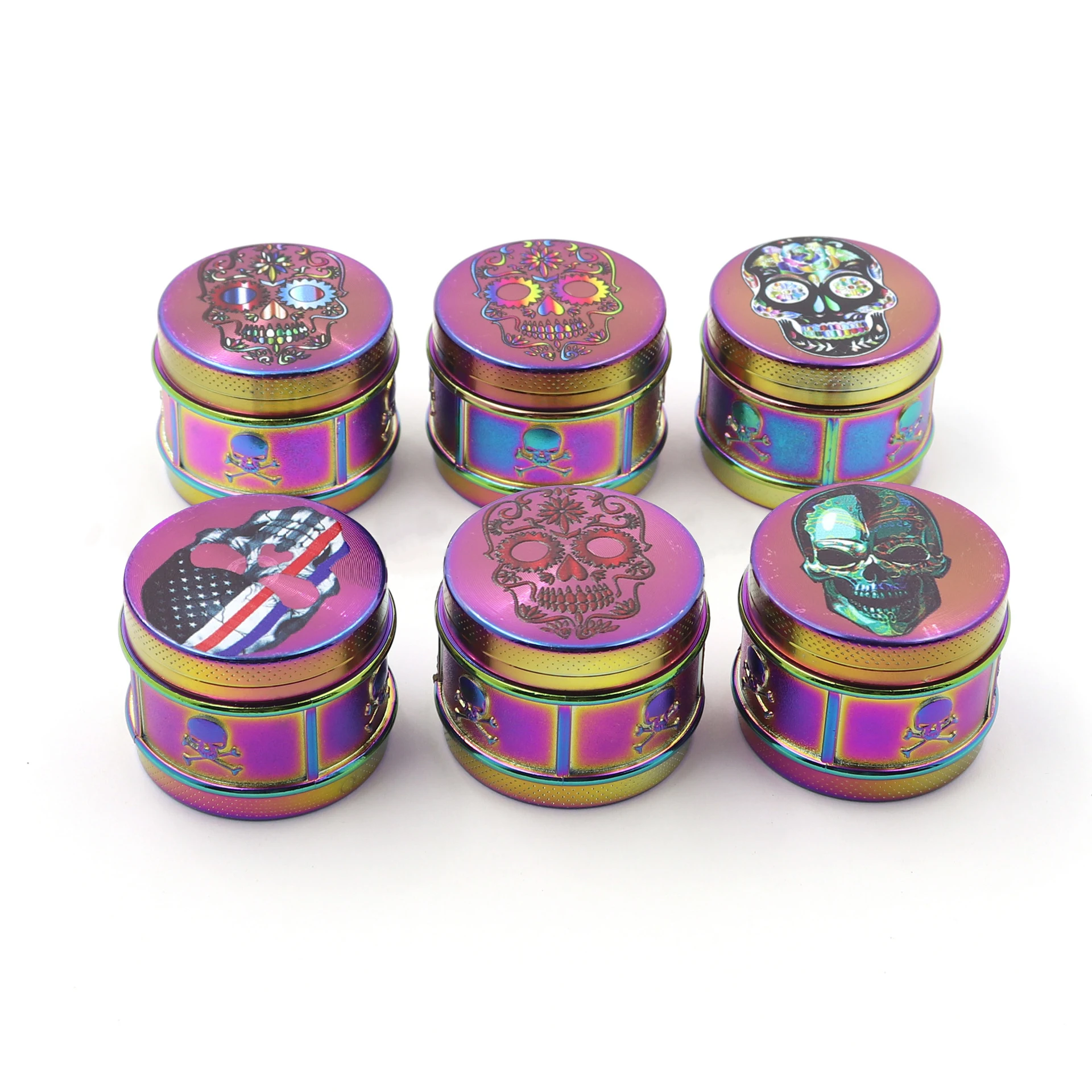 55mm Cube Dry Herbal Grinder 4 Part Herb Grinder Rolling Tray Set with Grinder